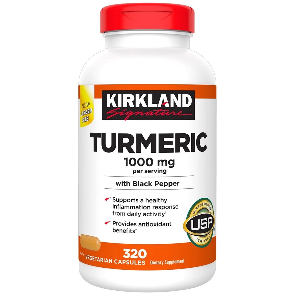 KIRKLAND Signature Turmeric with Black Pepper, 1000mg (320 Count)