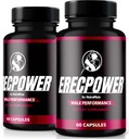 (2 Pack) ErecPower για τους άνδρες, επίσημη χάπια ErecPower, όλα τα φυσικά αρσενικό συμπλήρωμα, κάψουλα για την ενίσχυση της ενέργειας και τη συνολική υγεία, Erec Power Υποστήριξη για την κορυφαία απόδοση, βιταμίνη, αναθεώρηση (120 κάψουλες)