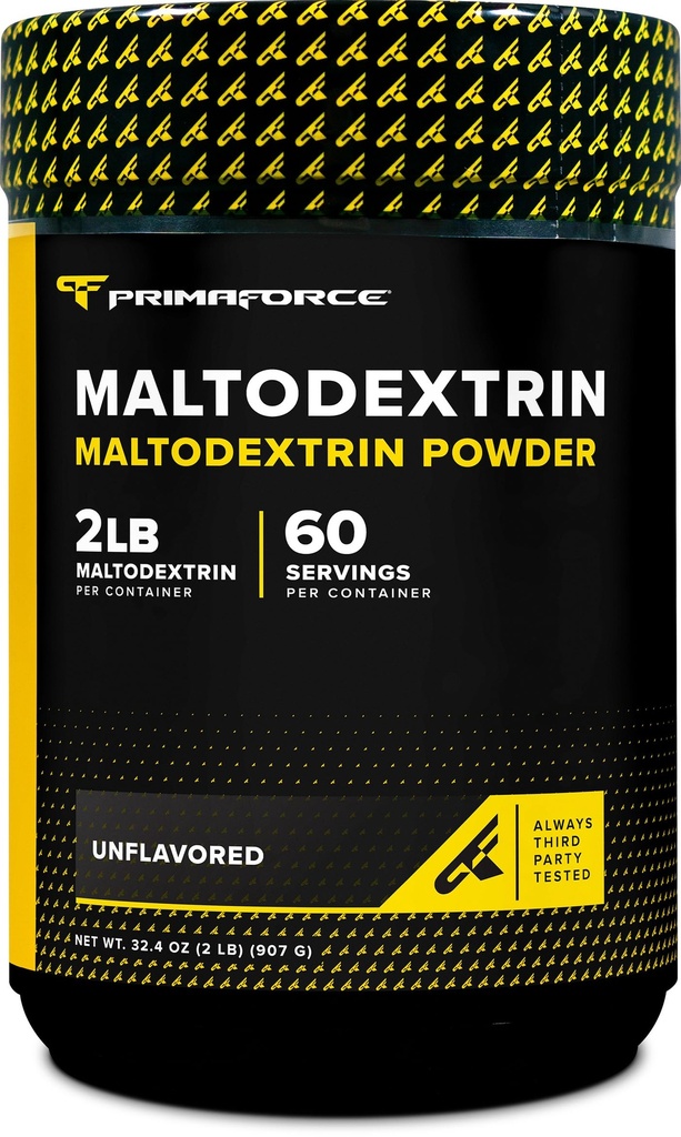 Primaforce Maltodextrin Powder (2 Λίρες, Χωρίς άρωμα) - Σκόνη Maltodextrin βαθμού τροφίμων για αυξημένη ενέργεια προπόνησης, κέρδος & αντοχή