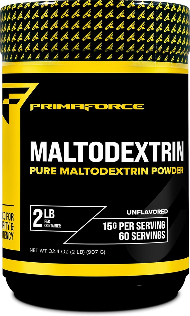 Primaforce Maltodextrin Powder (2 Λίρες, Χωρίς άρωμα) - Σκόνη Maltodextrin βαθμού τροφίμων για αυξημένη ενέργεια προπόνησης, κέρδος & αντοχή