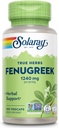 SOLARAY Fenugreek Seed 1240 mg, Υγιεινή υποστήριξη και πολλά άλλα, Vegan and Lab Επαληθευμένο για την ποιότητα, 50 υπηρεσίες, 100 VegCaps