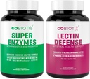 GOBIOTIX Super Enzymes Supplement - Digestive Enzymes with Prebiotics and Probiotics for Women and Men - Supports Gut Health, Gluten Digestion, Lactose Absorption, Plant Based Dietary Pills