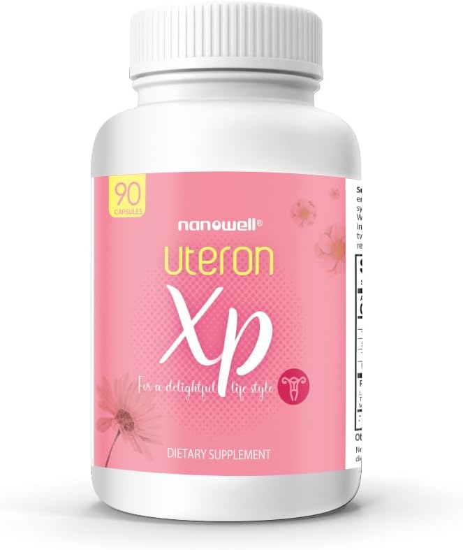 NANOWELL Uteron XP 90 Κάψουλες x 1 Φιάλη - συμπλήρωμα βοτάνων για την υγεία των γυναικών (90 κόμης)
