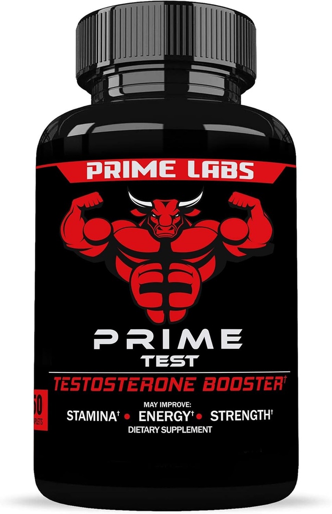 Prime Labs - Ανδρικό Booster τεστοστερόνης - Stamina, Αντοχή, & Δύναμη Booster - 60 Caplets