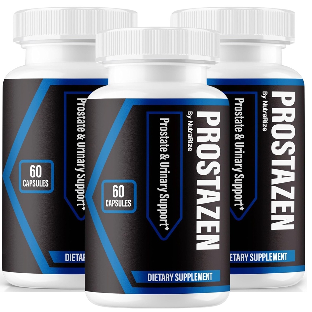 NutraRize (3 Pack) Κάψουλες Prostazen, επίσημη χάπια Prostazen για την υποστήριξη Prostate Υγεία, Prostazen Plus Premium Formula, Prostazen για υγιή Prostate, Prosta Zen Pastillas αναθεώρηση (180 κάψουλες)