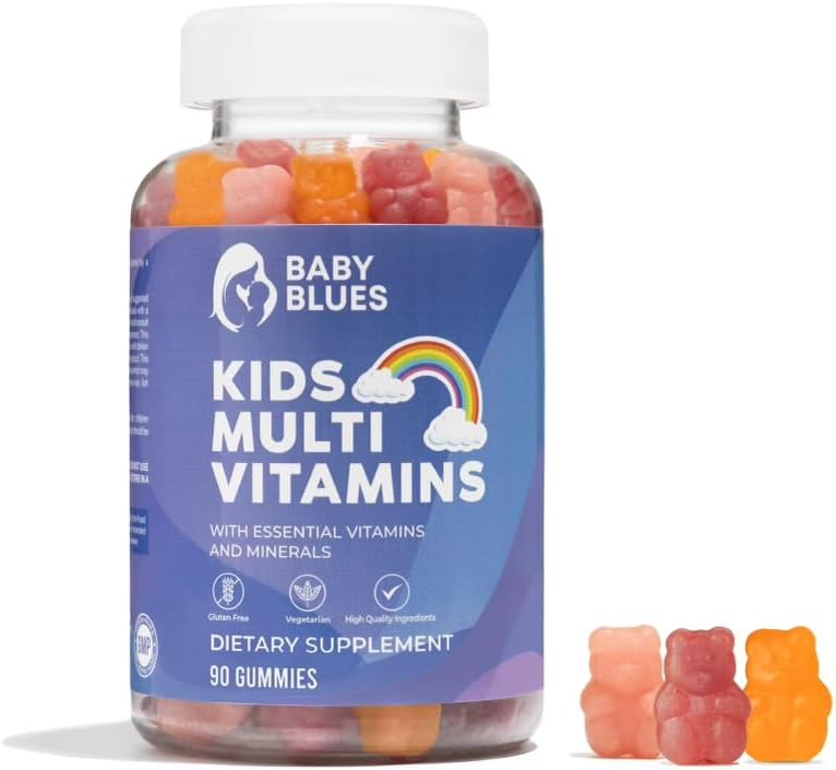 Baby Blues Complete Kids Multivitamin Gummies - Essential Vitamins for Kids' Daily Health - Tasty Children's Multivitamin Gummy Bears