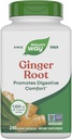 Nature's Way Ginger Root Capsules 550 mg per capsule, Digestive Comfort* Reduces Motion-Related Nausea*, 1,100 mg per 2 Capsules, Non-GMO Project Verified, Vegan, 240 Count (Packaging May Vary)