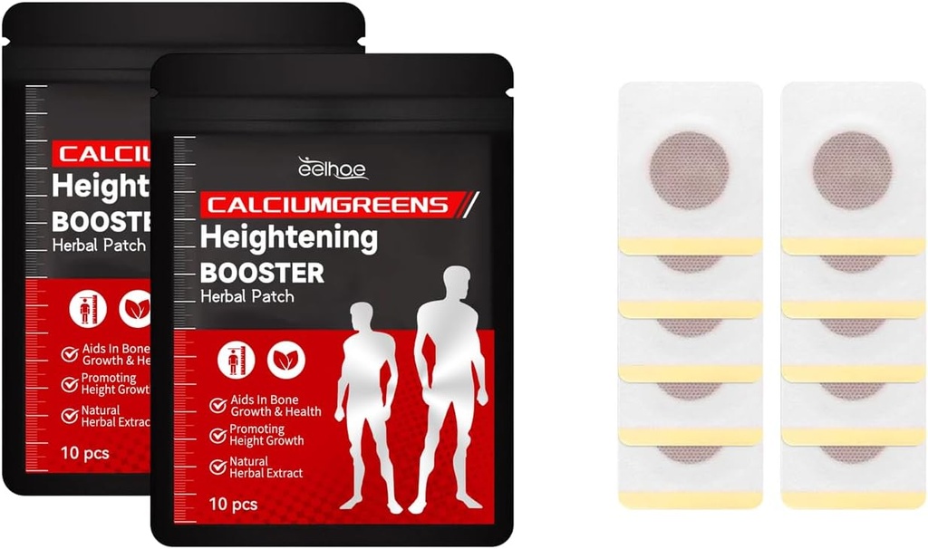 NeYLim Herbal Calcium Support Patch， Heightening Booster Herbal Patch，Height Growth Patch, Herbal Height Increasing Foot Patch,for Support Bone Health and Enhance Height (2pack)