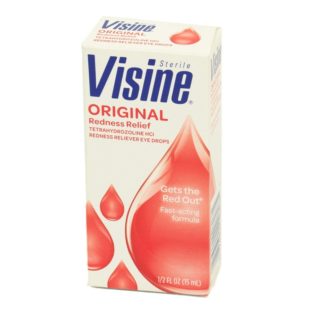 J & J Visine Οφθαλμικές σταγόνες, Visine Original Οφθαλμικές σταγόνες.5 oz. Φιάλη (συσκευασία Μαΐου Vary)