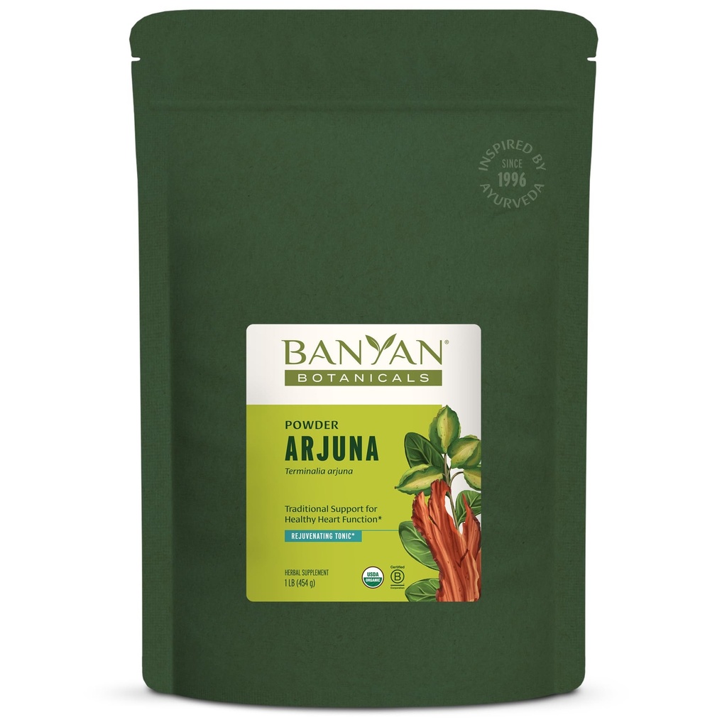 Banyan Botanicals Arjuna Bark Powder – Organic Arjuna (Terminalia Arjuna) – Natural Herbal Heart Health Supplement and Rejuvenating Tonic* – 1 lb. – Μη ΓΤΟ Βιώσιμα πηγάζει Vegan