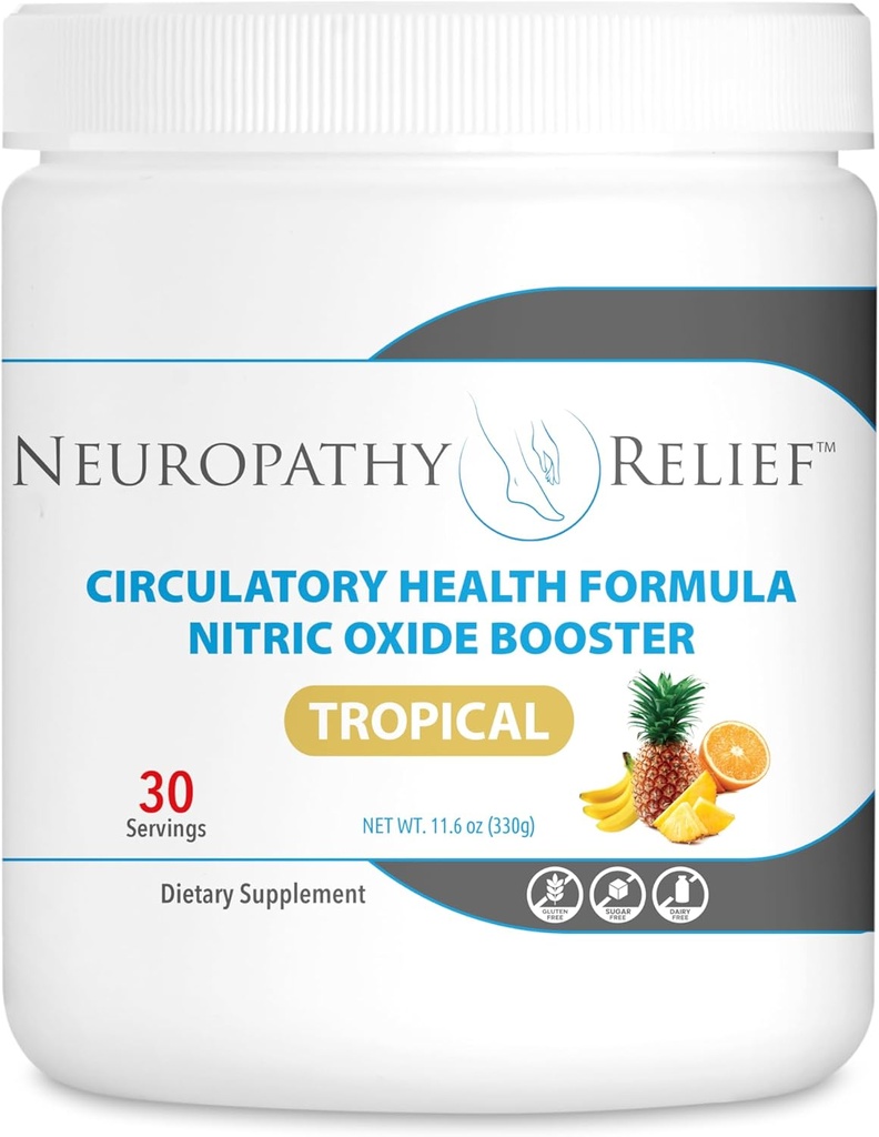 Neuropathy ReliefTM - Κυκλοφορική Φόρμουλα Υγείας - Nitric Oxide Booster - Τροπική Γεύση (1 Jar), 30 Υπηρεσίες