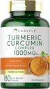 Carlyle Turmeric Curcumin with Black Pepper | 180 Capsules | Turmeric Complex Supplement | Non-GMO, Gluten Free