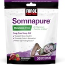 Force Factor Somnapure Melatonin-free μαλακά μάσημα, Βοήθεια για τον ύπνο για τη βελτίωση της ποιότητας του ύπνου, Βοηθήματα για τον ύπνο για ενήλικες με Affron, Μαγνήσιο, L-Θεανίνη, Χαμομήλι, Λεμόνι Balm, Dream Berry Flavor, 30 Μαλακά μάσημα