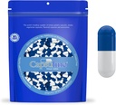 Capsuline Ζελατίνη Κάψουλες DIY 00 Κάψουλες - Kosher Πιστοποιημένα, Αγνά Χάπια Βοοειδών Κάψουλες Κενά & Χωρίς Γλουτένη - 1000 Count, Blue/White