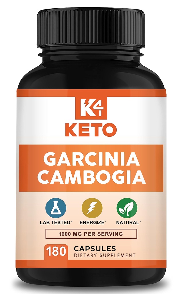 Garcinia Cambogia 1600 mg (180 κάψουλες) - Καθαρό φυσικό εκχύλισμα χάπια συμπλήρωμα - Standardized Garcinia Cambogia Εναλλακτική σε σταγόνες, Gummies, υγρό, τσάι και σκόνη