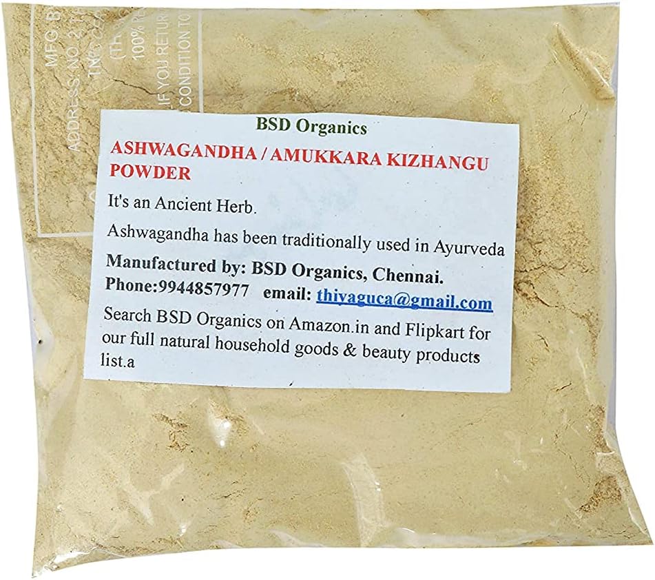 Ashwagandha/Amukkara Kizhangu σκόνη, 100 γραμμάρια / 3,5 ουγγιά