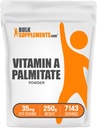BulkSupplements.com Vitamin A Palmitate Powder - ως Retinol Palmitate, συμπλήρωμα βιταμίνης Α για την υποστήριξη του ανοσοποιητικού και των ματιών - Χωρίς γλουτένη, 35mg ανά υπηρεσία, 250g (8,8 oz) (πακέτο του 1)