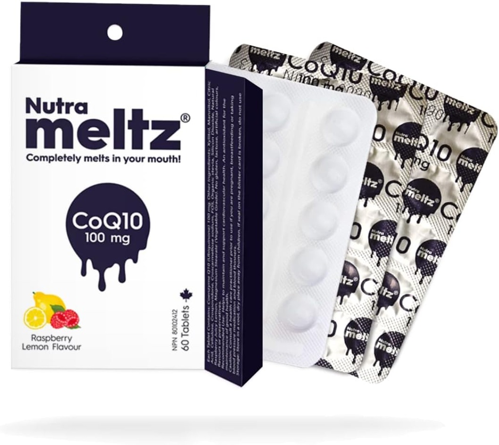 Nutra letz CoQ10 100 mg – Συνένζυμο Q10 Υποστηρίζει την υγεία της καρδιάς, ενισχύει την παραγωγή ενέργειας Γρήγορη Διαλύοντας δισκία για την ανεπάρκεια ενζύμων – Βατόμουρο & άρωμα λεμόνι (60 δισκία)