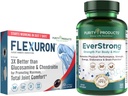 Προϊόντα καθαρότητας Bundle - Flexuron Joint Formula + EverStong Tablets - Flexuron - Krill Oil, Hyaluronic Acid + Aspaxanthin - EverStong- Muscle Matrix Blend w/Createine, Coffee Fruit Extract + More