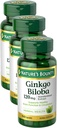 Nature's Bounty Ginkgo Biloba Κάψουλες 120mg, συμπλήρωμα υποστήριξης μνήμης, υποστηρίζει λειτουργία του εγκεφάλου και ψυχική εγρήγορση, 100 κάψουλες (πακέτο των 3)