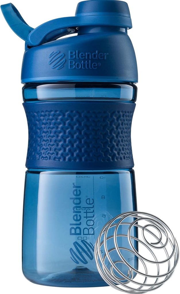 BlenderBottle 20-Ounce μαύρο και ναυτικό μπουκάλια αναδευτήρα πρωτεϊνών με σύρμα BlenderBall Whisk