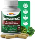 SulforaMAX (60 κάψουλες) - Sulforafane Broccoli Immunity Supplement - Ανοσολογική Υποστήριξη, Καρδιά, Ήπαρ, Εγκεφαλική Υγεία - Vegan, Χορτοφαγικά, Μη ΓΤΟ, 10.000 MCG Sulforafane
