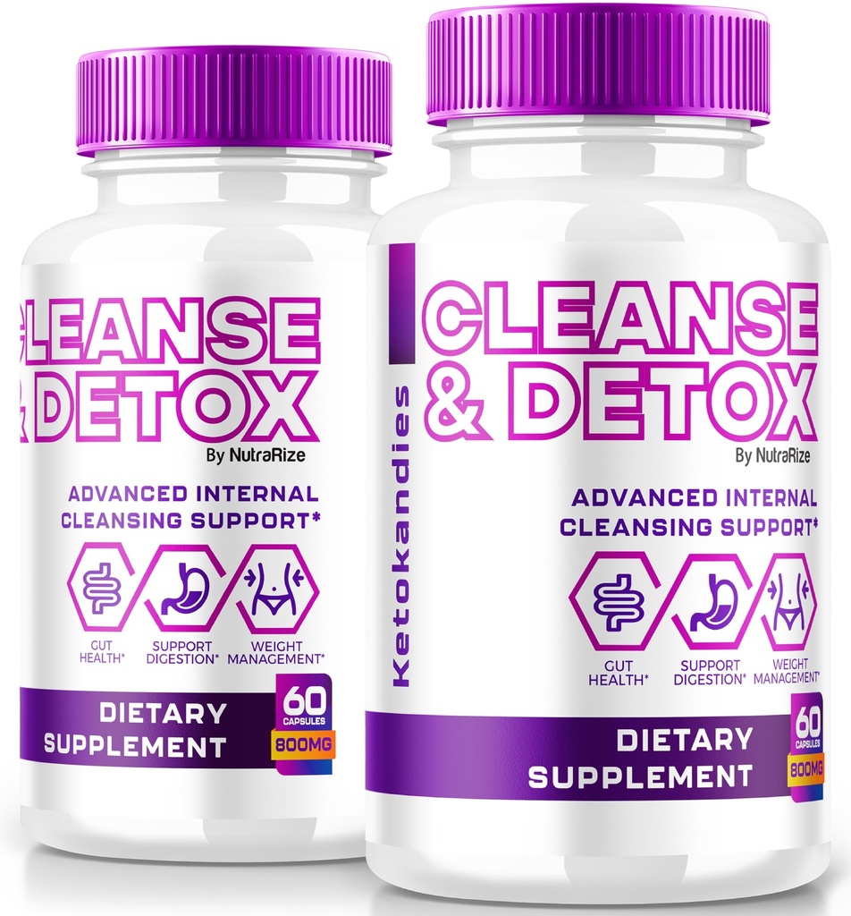 (2 Πακέτο) Ketokandies Cleanse & Detox Κάψουλες, Advanced εσωτερική υποστήριξη καθαρισμού για υγιή απώλεια βάρους, All-Φυσική φόρμουλα για καθαρισμό και Detox, Keto Kandies Pastillas Κριτικές (120 κάψουλες)