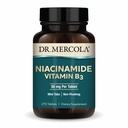 Dr. Mercola Niacinamide Vitamin B3- 50 mg ανά δισκίο - Υποστηρίζει τη Μεταβολική Υγεία - Μη Φλοιές - Mini Tabs - Μη ΓΤΟ, Χωρίς γλουτένη & Χωρίς σόγια - 270 Σερβιέτες (270 δισκία)