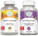 Natural Balance Happy Camper and Colon Clenz Bundle - Feel-Good Mood Support Plus Herbal Colon Cleanse and Detox - Εγγύηση 60 ημερών - 75/150 Servings, 150/150 VegCaps