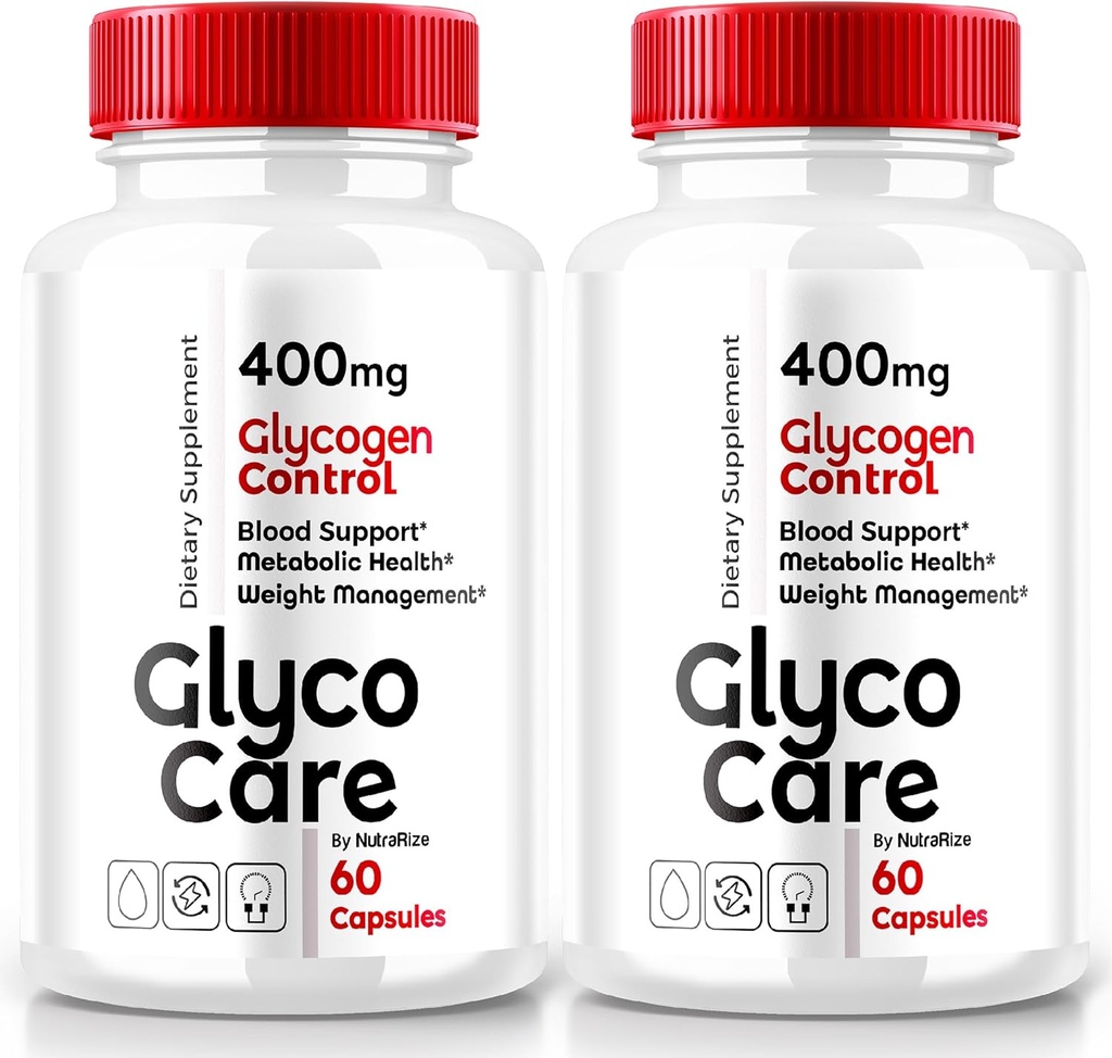 (2 Πακέτο) Κάψουλες Glyco Care, Glyco Care Advanced Blood Support Supplement, Glyco Care Health Support Pills, Maximum Strength Formula for Συνολική Ευεξία, Όλες οι φυσικές GlycoCare Κριτικές (120 Κάψουλες)