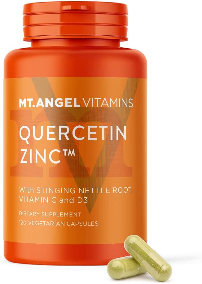 Mt. Angel Vitamins - Ψευδάργυρος Quercetin με Bromelain Συμπλήρωμα – Ανοσολογική Υποστήριξη & Αναπνευστική Υγεία - Quercetin 500mg Κάψουλες 