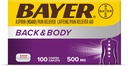 Bayer Back & Body Extra Strength Aspirin, Επικαλυμμένα Δισκία 500mg, Fast Relief στο Site of Pain, Pain Reliever με 32, 5mg καφεΐνη, 100 Count