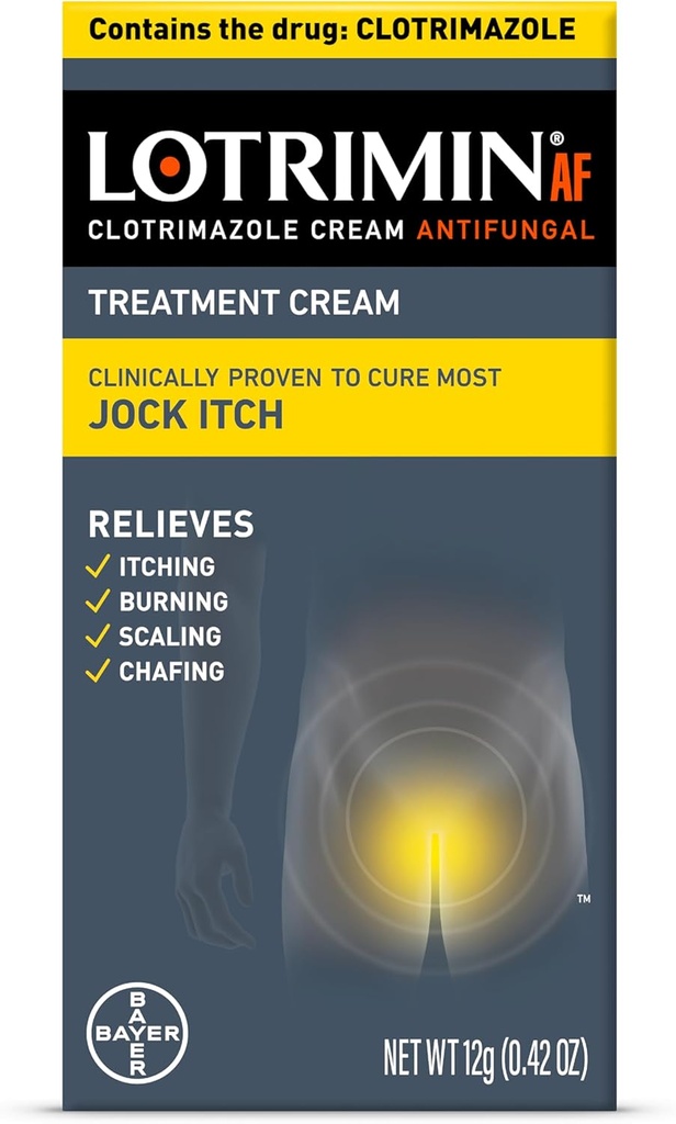 Lotrimin AF Jock Itch, Jock Itch, και Athlete's Foot Cream, 0.42 Ουγγιά (Pack of 1) (Packing May Vary)