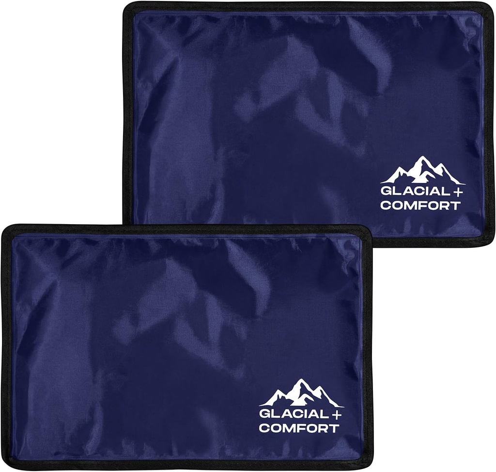 Παγωμένο πακέτο πάγου Gel Comfort για τον πόνο πλάτης - (12" x 8") Reuseable Cold Pads για Hip, γόνατο, τραυματισμούς ώμου, μυϊκή στεφάνη, ημικρανία & ανάνηψη μετά τον τοκετό με Flex Technology - Μετά τη χειρουργική επέμβαση.