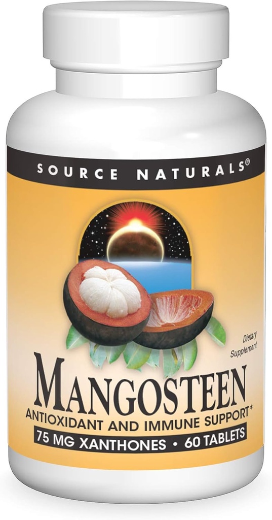 Source Naturals Mangosteen, Αντιοξειδωτική και Ανοσολογική Υποστήριξη *, 75 mg Xanthones - 60 δισκία