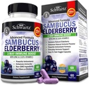 BioSchwartz κάψουλες Elderberry 60 κόμης + Ωμέγα 3 ιχθυέλαιο 90 κόμης Bundle