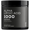 Toniiq 1000mg Κάψουλες άλφα λιποϊκού οξέος εξαιρετικά καθαρισμένες 99%+ USP Standard - 120 κάψουλες Συμπλήρωμα ALA