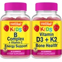 Λοιπόν... Yeah B Complex Kids + Βιταμίνη D3+K2 Kids, Gummies Bundle - Μεγάλη γεύση, συμπλήρωμα βιταμίνης, Χωρίς γλουτένη, GMO Δωρεάν, Μασώμενο Gummy