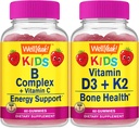 Λοιπόν... Yeah B Complex Kids + Βιταμίνη D3+K2 Kids, Gummies Bundle - Μεγάλη γεύση, συμπλήρωμα βιταμίνης, Χωρίς γλουτένη, GMO Δωρεάν, Μασώμενο Gummy