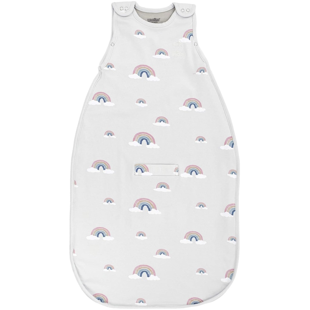 Woolino Merino Wool Ultimate Baby Sleep Sack - 4 Season Baby Wearable Κουβέρτα - Two-Way Zipper Sleeping Babies and Toddlers - Universal Size (2-24 Μήνες) - Rainbow