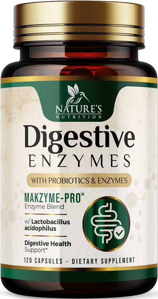 Digestive Enzymes - Multi Enzyme Complex με Bromelain, Papain, Probiotics & Prebiotics για Digestive Health, Gut Support & Bloating για γυναίκες & άνδρες, Enzymes for Digestion Support - 120 Κάψουλες