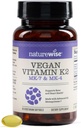 NatureWise Vitamin K2 600mcg Supplement with MK-7 100mcg & MK-4 500mcg - Enhanced Bioavailable Formula - K Complex for Bone and Heart Health - Vegan, Gluten Free, Non-GMO -90 Softgels[3-Month Supply]