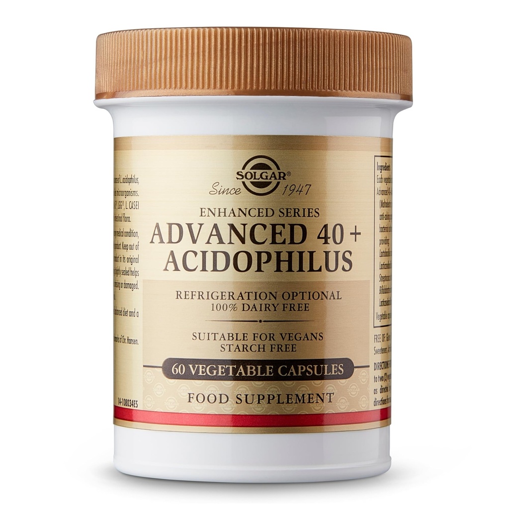 Solgar Advanced 40+ Acidophilus, 60 κάψουλες λαχανικών