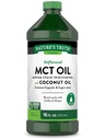 Nature's Truth MCT Oil | 16 fl. oz | Keto, Unflavored Formula | with Coconut Oil | Vegan, Non-GMO, and Gluten Free Supplement | with Coconut Oil | Vegan, Non-GMO, and Gluten Free Supplement