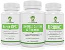 VitaMonk Brain Boost Bundle - Alpha GPC, Ουριδίνη και καφεΐνη χαμηλής δόσης + L-Theanine Duo