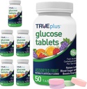 TRUEplus® Glucose Tables, Ποικιλία Γεύσης (Γκραπ, Βατόμουρο, Πορτοκαλί) - 50ct Μπουκάλι - 6 Συσκευασία