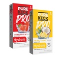 PURE KICK PRO Ενυδατικό Ηλεκτρολυτικό Μείγμα Ποτών, Ανανάς Καρύδας & Φράουλας Παγωτό, 12 Πακέτα