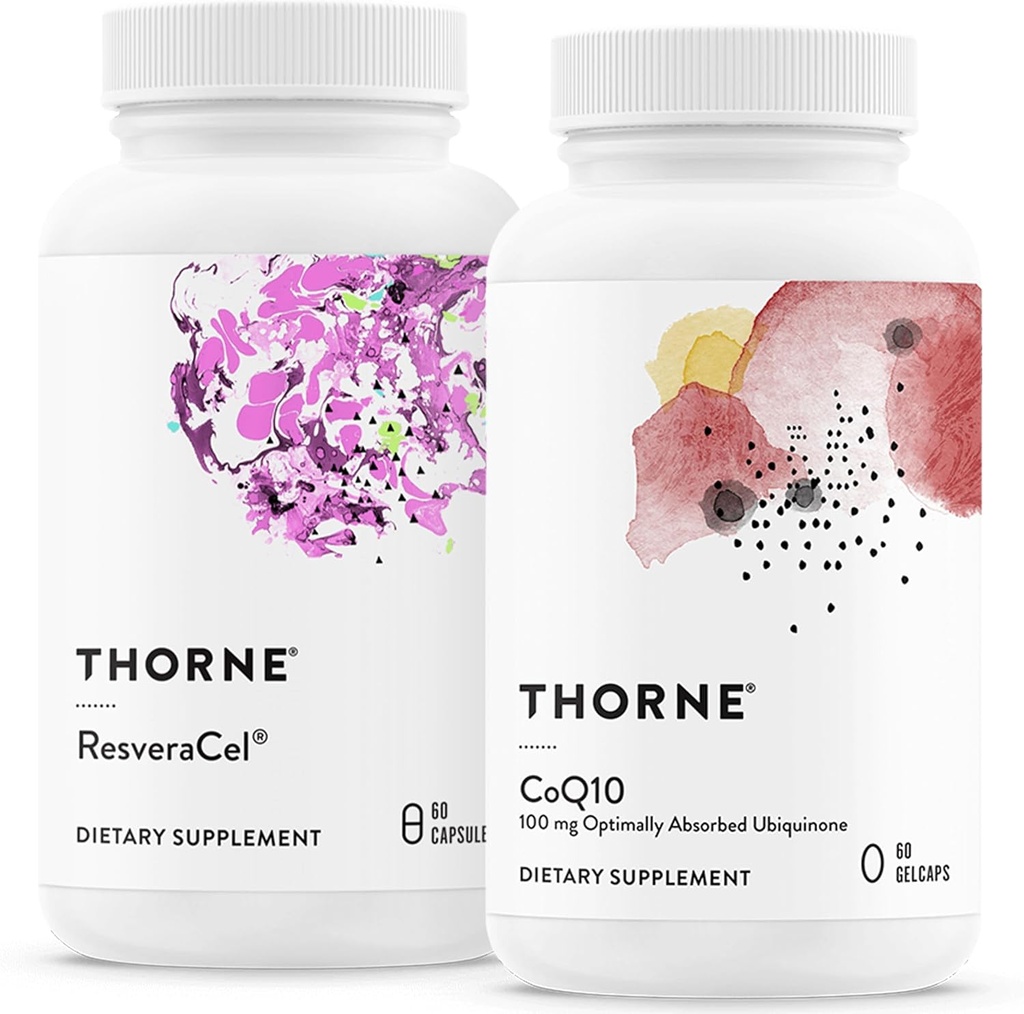 THORNE - Cellular Health Bundle - CoQ10 & NiaCel 400 - Υποστήριξη Ενέργειας, Κυτταρικής Άμυνας & Υγιούς Γήρανσης - 30 έως 60 Υπηρεσίες