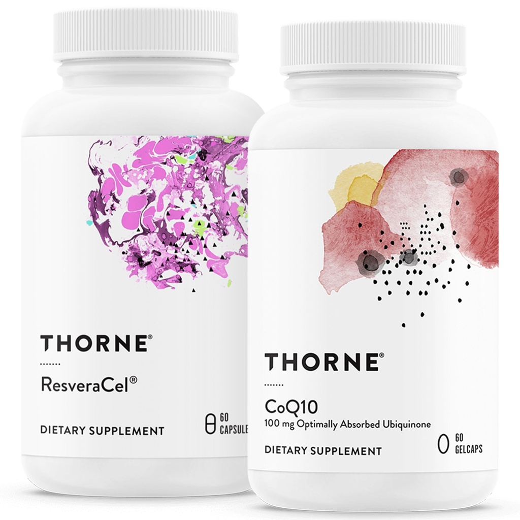 THORNE - Cellular Health Bundle - CoQ10 & NiaCel 400 - Support Energy, Cellular Defense & Healthy Aging - 30 to 60 Servings