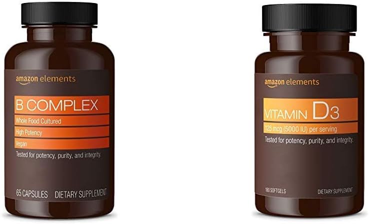 Στοιχεία B Complex (65 κάψουλες) και στοιχεία Βιταμίνη D3 (180 Softgels)